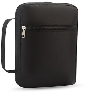 Hixingo Buchhülle Schutzhülle für Bücher aus Stoff, Buchhülle mit Reißverschluss Buchschutz Buchhüllen für Taschenbücher Buchhülle für Buchliebhaber für Lehrer, Freunde (Schwarz,26x19cm)