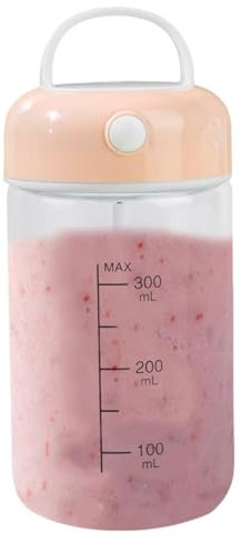 Vaso mezclador de 380 ml – Vaso mezclador lento automático | Vaso mezclador portátil multifuncional para café, batidos de leche, proteína en polvo, 16,3 cm de alto