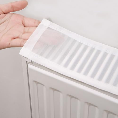 Heizkörper-Staubabdeckung, atmungsaktiv, kratzfest, Garnstoff, Heizkörper-Schutzhülle, magnetische Fixierung, Heizkörperabdeckung, zum Blockieren von Staub und Schmutz (100 cm)