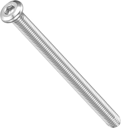 METALLIXITY Viti a Testa Cilindrica con Innesto Esagonale(M8-1.25x100) 6Pz, Viti per Mobili In Acciaio Inossidabile 304 con Innesto Esagonale - per Progetti di Falegnameria, Colore Argento