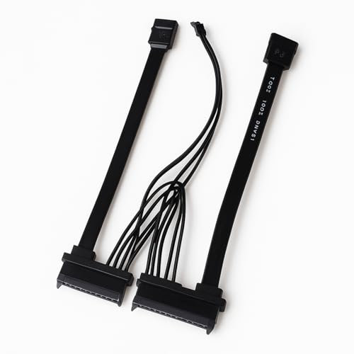 SATA-Y-Kabel kompatibel mit ZimaBlade, Hochleistungs-SATA-Verbindung mit Y-Kabel-Design, unterstützt gleichzeitigen Betrieb von 2 Festplatten, optimierte Stromversorgung für stabile Datenübertragung