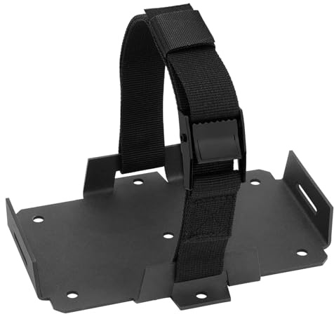 Plateau de montage de batterie, boîte de stockage d'énergie de bateau, support de batterie de moto, sangle de maintien sécurisée, design compact pour économiser de l'espace, 17 x 13 x 5 cm, pour