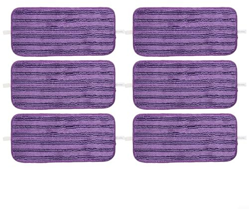 46-pack mikrofiber återanvändbara moppdynor för Swiffer For Wet Jet mopp tvättbara påfyllningar utformade för rengöring av hårt trä, kakel, stengolv med stark smuts- och smutsavlägsnande kapacitet (6