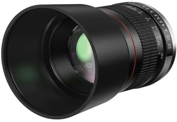 Camera Lens, Objetivo de Retrato con Enfoque Manual de 85 mm F1.8, Compatible con Canon EOS 80D, 250D, 2000D, 4000D, 200D, 9000D y 800D, Nikon D3500 y D850.,in Parts(For EF)