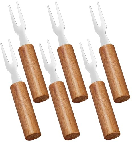 OSALADI Forchette per Mais in Metallo 6 Pezzi, Porta Pannocchie Riutilizzabili Multiuso per Barbecue e Picnic, Spiedini per Carne e Verdure Resistenti e Portatili