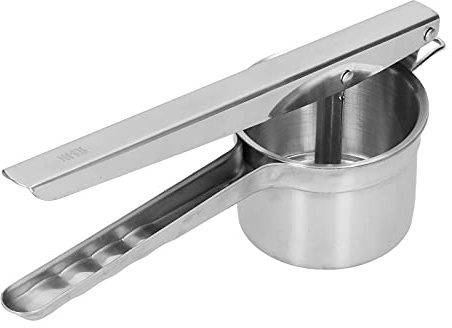 BAFOVY Potatisstötare Rostfritt Stål Manuell Potatispress 304 Spegelfinish Hand Risare Köksredskap med Krok Bekvämt Handtag Enkel Rengöring för Hemmakockar