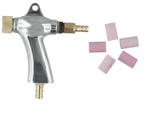 Chorro de arena portátil con boquillas de cerámica para limpieza de superficies y granallado, ideal para descarbón del motor automático y limpieza de válvulas (A)