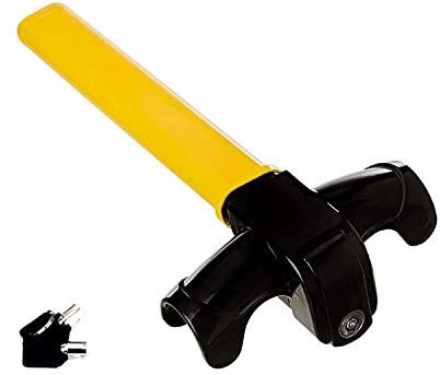 bangminda Barra Antirrobo Reforzada para Volante de Coche T-bar Bloqueo del Volante de Coche Universal con 2 Llaves Cerradura del Bloqueo Volante del Automóvil
