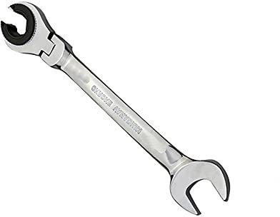 TopHomer 14mm Flex-Head Tubing Ratchet Wrench Double Open End Mirror Polish Ratchet Flare Nut Wrench Chrome Vanadium Steel Tubing Wrench