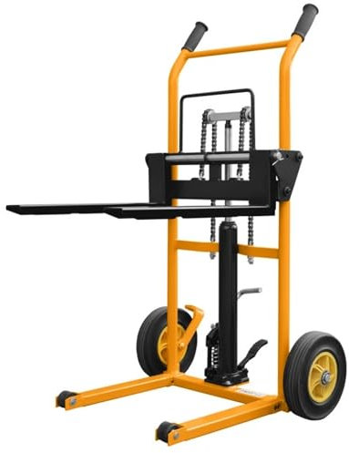 Mini Apilador Manual (200 Kg) Elevación 900 mm. (SDJL200), Amarillo
