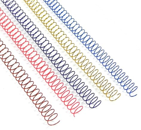 RAYSON Draht-Spiralbindung, 50 Blatt Bindekapazität, 9,5 mm, Mehrfarbig, Packung mit 100 Stück
