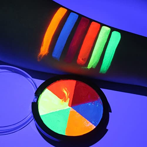 KARLOR Gesichtsfarbe 30g UV Neon Fluoreszierend Aqua Make-up Facepainting Bodypaint, wasserbasis professionell Schminkfarbe für Erwachsene Makeup Halloween Karneval Fasching Cosplay(UV Bunt)