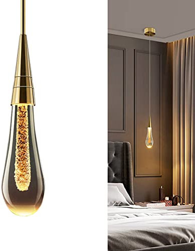 3W LED Apparecchi moderni a sospensione Creativo a goccia forma soffitto sospensione Luce a sospensione Art Deco pendente illuminazione lampadario per soggiorno camera da letto scala (A)
