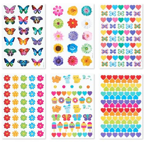 American Greetings 867-Count Bulk Stickers for Kids, Butterflies and Flowers