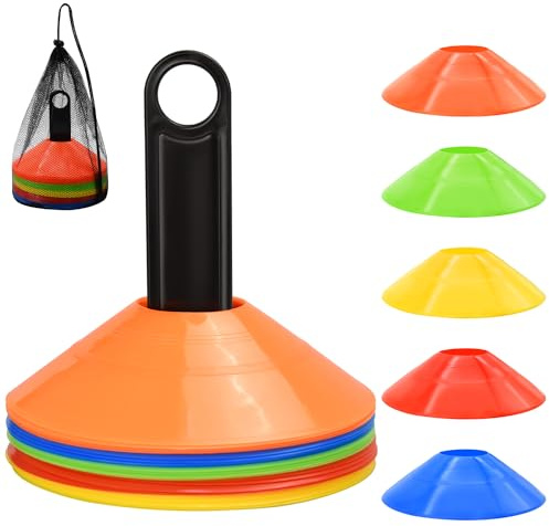 FGBNM 25 Pack Disc Cones Carry Bag and Holder, 5 Color