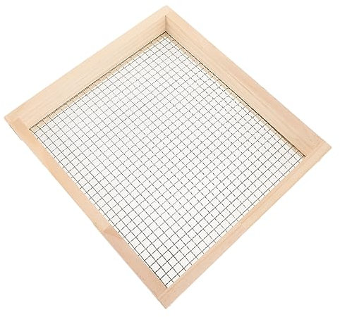 BESPORTBLE Gartensieb Dipschalen Gartenfilter Holzschmutzsieb Gardening Sieb Garten Erdsieb Gartenschmutzsieb Kompostsieb Metall Durchwurfsieb Manuelles Bodensieb Eisen Topfpflanze Draussen