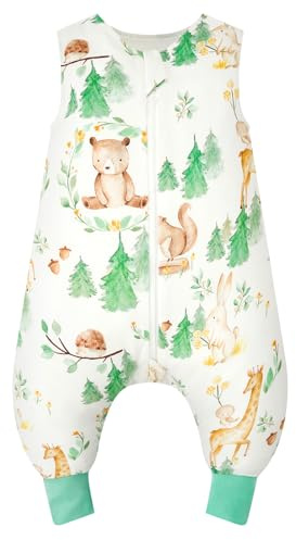 WYTbaby Sovsäck med fötter 100 % bomull sovsäck 1 st året runt barnsovsäck