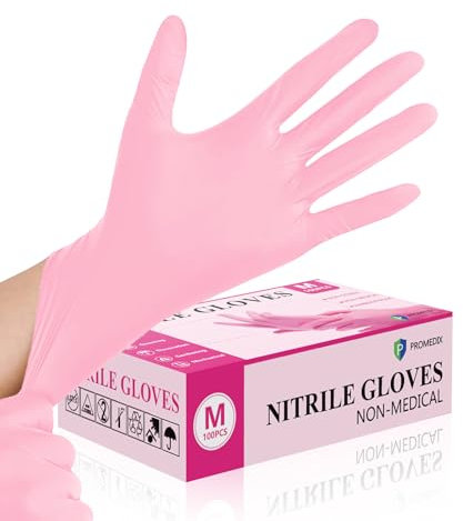 PROMEDIX P Nitrile Disposable Gloves,4mil-100 Count,Gloves Disposable Latex Free,Powder Free for Cooking,Household,Food safe