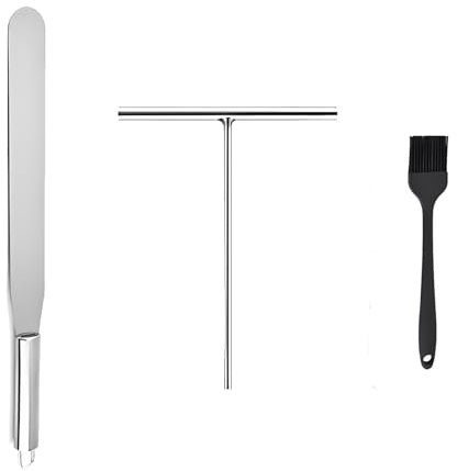 3 Stück Edelstahl Zuhause Küche Backen Kochen Backwerkzeuge Krepp Macher Teigverteiler Werkzeug Zum Kuchendekorieren, Crepes Verteiler, Crepes Maker, Crepes, Crepe Verteiler, Crepes Wender