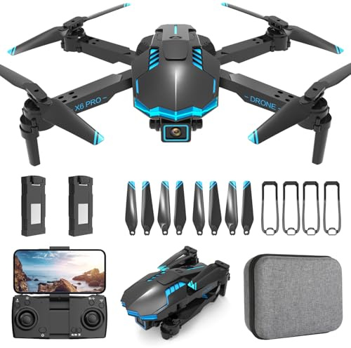 Dron con Camara 1080P para Niños y Adultos, Drone FPV con 30 min de Vuelo/Altitud Retención RC Quadcopter para Principiantes, Juguetes Regalo para Niños (Blue)