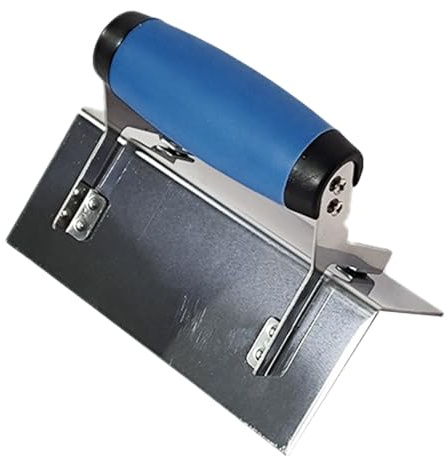 Rascador de esquina de acero inoxidable para enlucido y limpieza, adecuado para acabado de juntas sin costuras en hogares, hoteles y centros comerciales, paleta de mango ergonómico de polipropileno