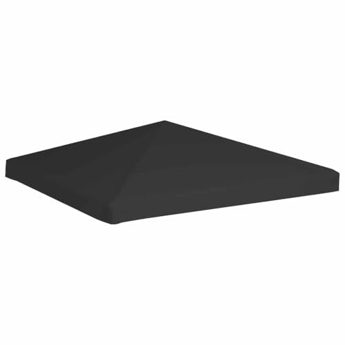 Mokuyary Reservöverdrag för trädgårdspaviljong ersättningsöverdrag för paviljongtak antik lusthus markis 270 g/m² 3 x 3 m svart