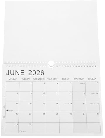 Alipis Calendrier Mural 2026-2027 18 Mois à Spirale avec Jours Fériés Internationaux Grand Agenda Mensuel Papier Résistant pour Bureau et Maison Planificateur Scolaire et Familial