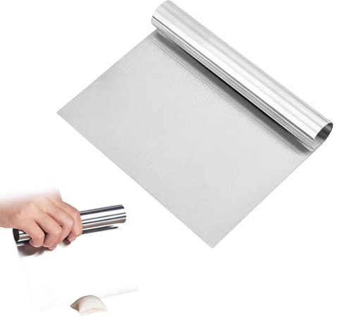 LAKPYN 1 Pezzi Taglia Impasto In Acciaio Inox, Raschietto Per Pasta, Tarocco Per Impasti Multiuso, Spatola tagliapasta Per Torte, Pizza, Torte, Dough(11 * 15 cm)