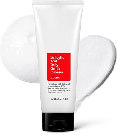 COSRX Salicylic Acid Daily Gentle Cleanser 150ml, Deep Pore Cleansing Face Wash with 0.5% BHA, Exfoliating Korean Skincare for Blackheads & Excess Sebum Control