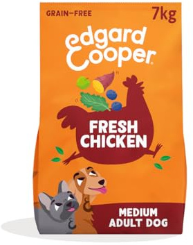Edgard & Cooper Frisches Freilandhuhn-Trockenfutter für ausgewachsene Hunde, getreidefrei, voll mit frischem Fleisch