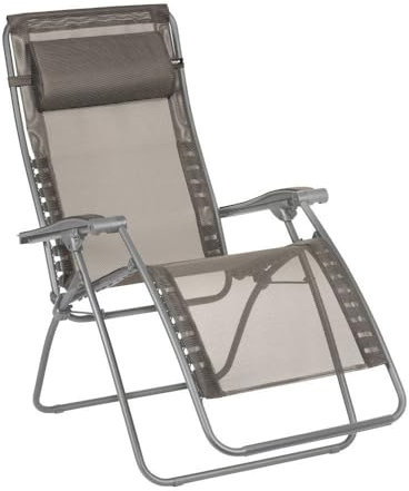 LAFUMA MOBILIER - Relaxsessel Zero Gravity RSXA CLIP - Klappbarer Liegestuhl für Terrasse und Garten - Strapazierfähiges Batyline-Gewebe - Mehrpositionenliege, Komfortabel, Frankreich - Braun Graphit