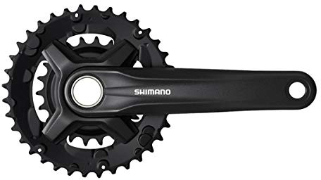 SHIMANO 9-Speed Mountain Bicycle Crank Set - FC-MT210-3 (Black - 170MM, 40-30-22T W/CG)