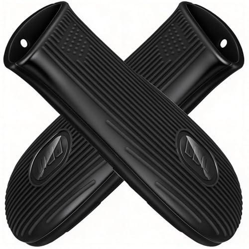 Cbiumpro 2 Pack Heatproof Cast Iron Handle Cover Holder for Hot Skillet Pan