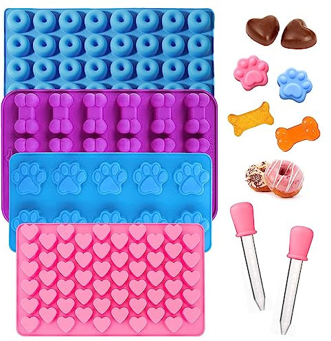 Hundekekse Backform, Backmatte Hund mit Tropfer, Hunde Backmatte Antihaftend, Hunde Backmatte Lebensmittelecht Hitzebeständig, Hundekekse Backform für Muffin Cupcake, Süßigkeiten, DIY Basteln