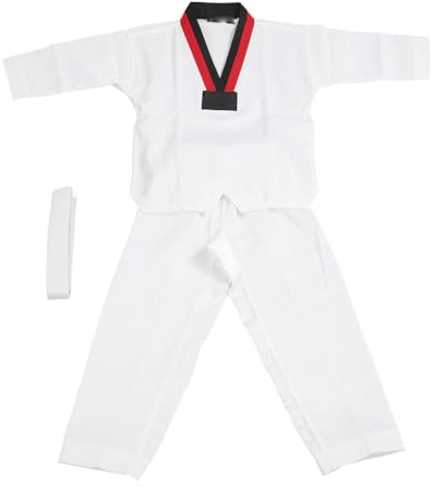 Barn Taekwondo Uniform, slitstark mjuk träningskläder Barn Karate för pojkar tjejer kampsportsträning tävlingar daglig träning