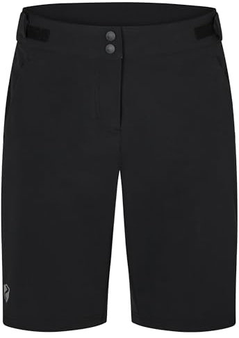 Ziener Damen Nilsa X-Function Fahrrad-Shorts mit Innenhose - Mountainbike/Outdoor/Freizeit - atmungsaktiv,schnelltrocknend,gepolstert, Black, 48