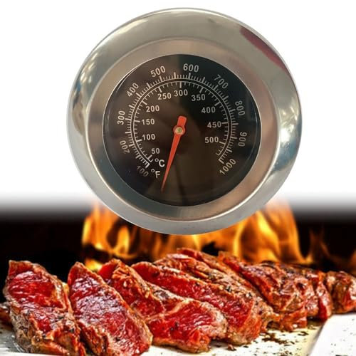 Thermomètre pour barbecue - 100 à 1000 °C - Jauge de température en acier inoxydable - Numérique