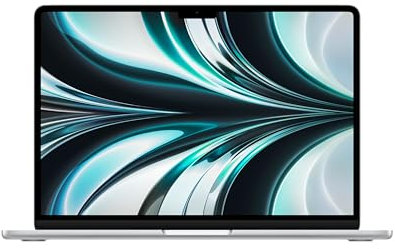 Apple MacBook Air Laptop mit M2 Chip: 13,6 Liquid Retina Display, 16 GB RAM, 256 GB SSD Speicher, beleuchtete Tastatur, 1080p FaceTime HD Kamera. Kompatibel mit iPhone/iPad; Silber