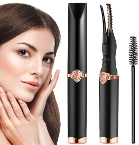 Ledeak Rizador de Pestañas Eléctrico, Rizador de Pestañas Termico Portátil, USB Recargable Eyelash Curler, Rizador Pestañas con 3 Modos de Temperatura, Kit Lifting de Pestañas para Niña (negro)