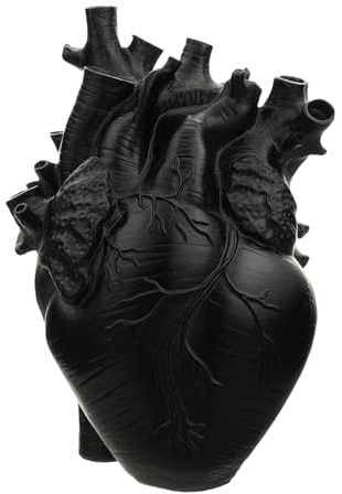 Heart Shaped Resin Vase - Anatomical Human Heart Flower Pot Planter, Nordic Modern Desktop Decor for Farmhouse Living Room, Bedroom, Valentine's Day Gift Home Decoration