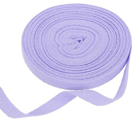 QUARKZMAN Nastro in Cotone A Spina di Pesce 10mm X 10 Metri Rotolo di Nastro A Tessitura Obliqua Nastro per Orlo per Fai da Te Cucito Confezione Regalo Viola Chiaro