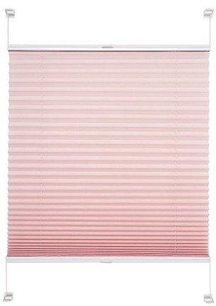 JalousieCrew Klemmfix Plissee Farbe alt rosa - Breite 45 bis 100 cm, Länge 150 cm und 220 cm - Klemm - Rollo ohne zu Bohren (90 x 150 cm)