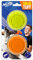 NERF Dog Sonic Ball Hundespielzeug, leicht, langlebig und wasserabweisend, 6,4 cm, für kleine/mittelgroße/große Rassen, Grün und Orange, 2 Stück
