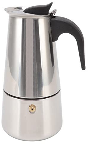 Percolateur à café électrique, Cafetière électrique en Acier Inoxydable avec Filtre, Cafetière électrique Portable Moka pour café Latte Cappuccino pour Bureau à Domicile, Camping (450 ml)