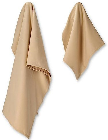 Casatessile Mikrofaser Handtücher Paar 1 cm 40x60 + 1 cm 50x100 - BEIGE