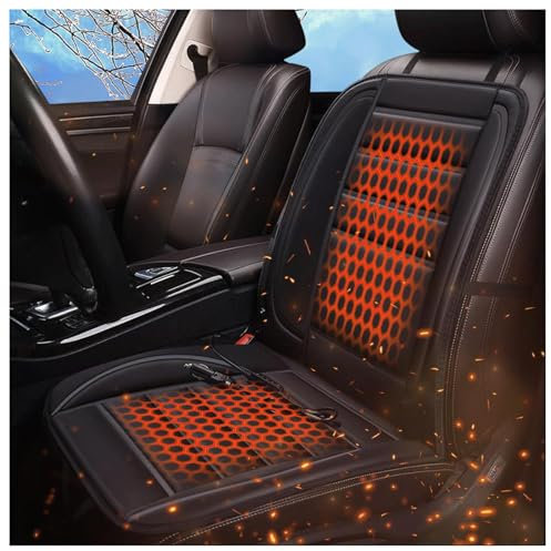 BesBet Auto Sitzheizung 12v, Intelligente Steuerung,Schnelles Aufheizen Autositzbezuege Mit Heizung, rutschfest Universal Sitzmatte Auto Heizung, Autositz,1Packung