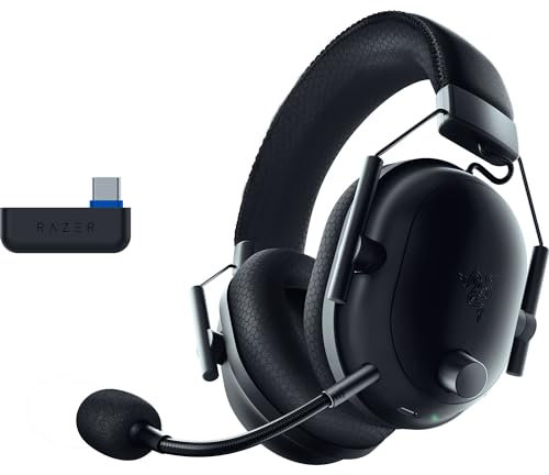 Razer Blackshark V2 Pro (PlayStation) - Casque E-Sport sans Fil pour PlayStation 5 (Triforce 50mm Driver, HyperSpeed Wireless, FPS Audio Profile, Microphone HyperClear détachable) Noir