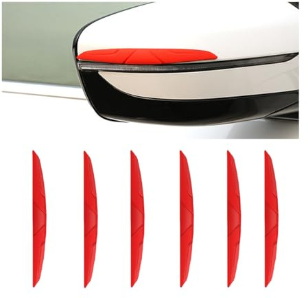CGEAMDY 6 Piezas Tira Anticolisión para Coche, Tira Protección Parachoques, Protección para Puertas De Coche Anti-Arañazos Impermeable, Protectores De Borde De Puerta Coche, Auto, Camión(Rojo)