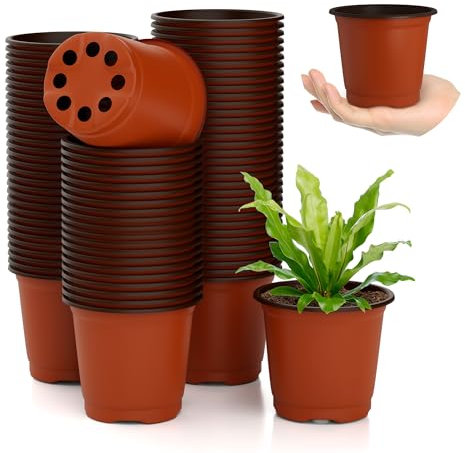 100 Pièces Semis Pot De Fleurs En Plastique Godets Repiquage,Pot Semis En Plastique,Pot Plastique Plante,Pots De Plantes En Plastique,Petit Pot Plante,Plantes En Plastique Avec Trous De Drainage