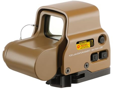 558 Holographic Sight Zielfernrohr mit grünem/rotem Punkt und Schnellverschluss für 20-mm-Picatinny-Schienenmontage (TAN)